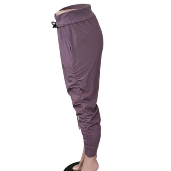 Athleta Attitude‎ Pants Women's Size 2 Volcanic Violet Ruched Jogger Drawstring - Picture 4 of 13